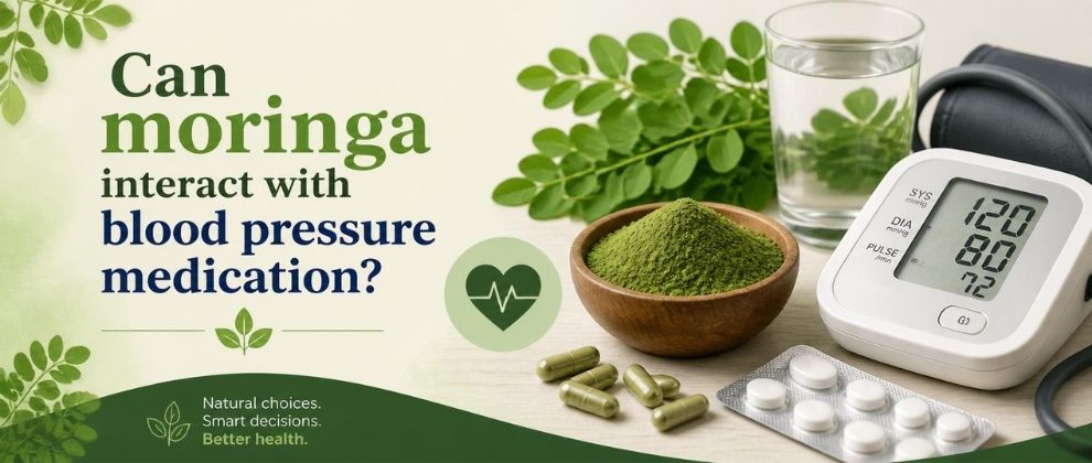 Can moringa interact with blood pressure medication?