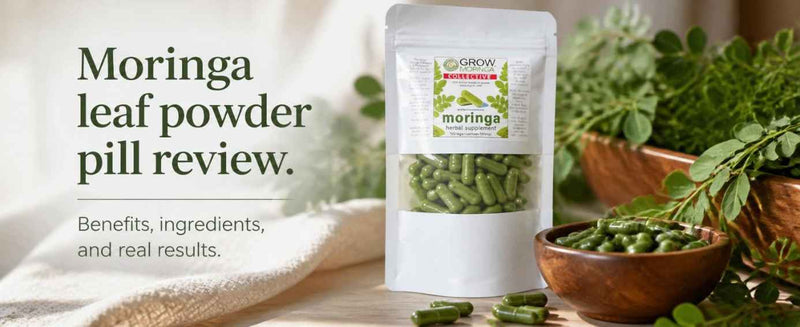Review of Moringa leaf powder pills from The Grow Moringa collective