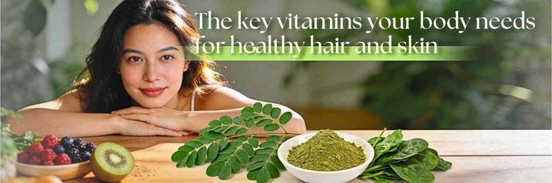 The key vitamins your body needs for healthy hair and skin