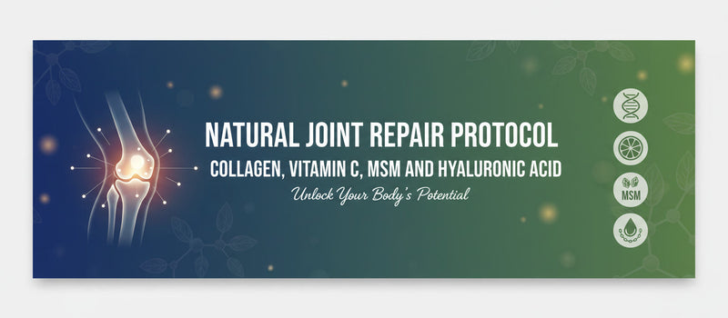 Natural joint repair protocol: collagen, vitamin C, MSM and hyaluronic Acid